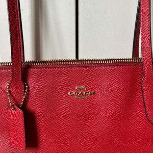 Coach Vibrant Red Tote Bag